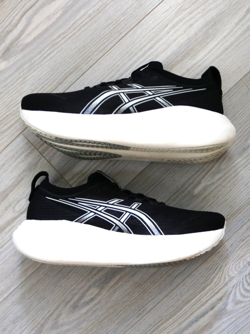 Asics Gel-Nimbus 27 Running Shoes Men's US 8 WIDE Black Active Gym 1011B956-002